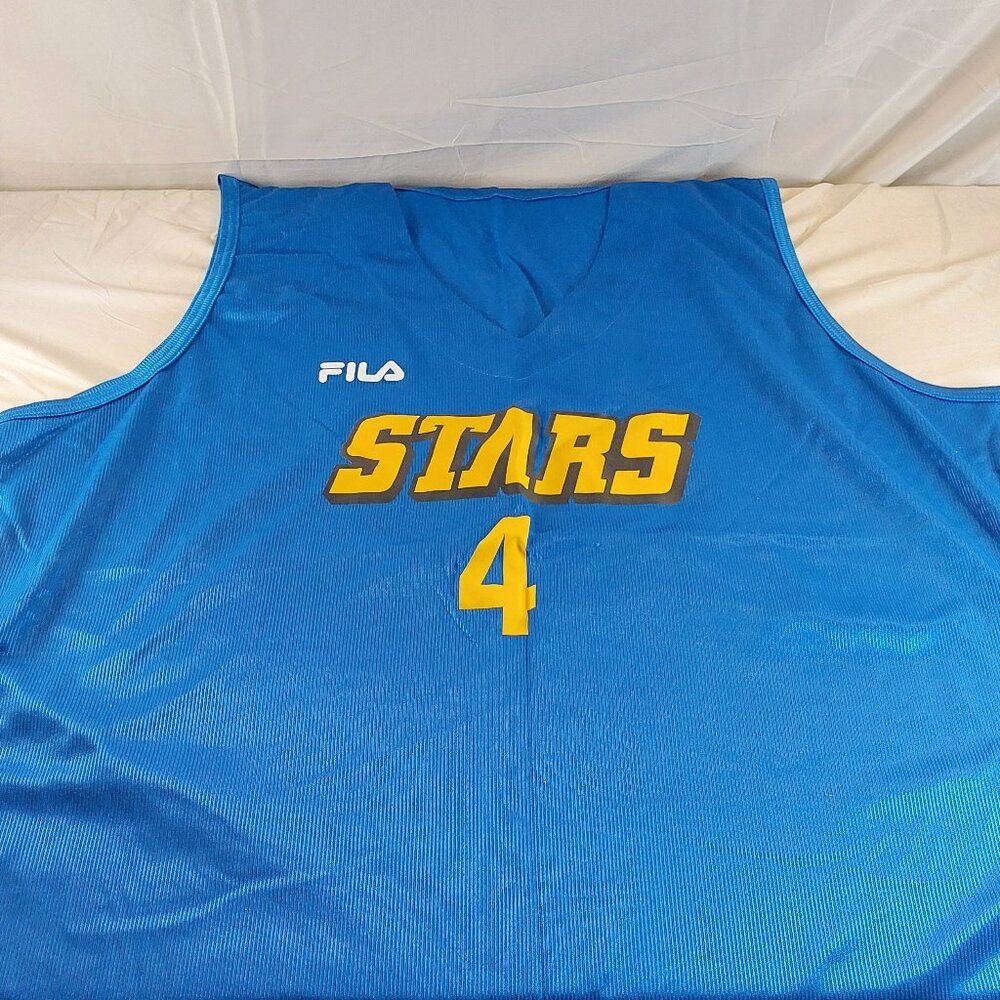 Vintage Fila KBL Stars #4 (Jr. Burrough) Basketball Jersey - Size: 3XL